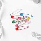 Булавки английские, 37 мм, 10 шт., цвет разноцветный - Фото 2