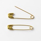 Булавки английские, 28 мм, 10 шт., цвет золотой - Фото 3