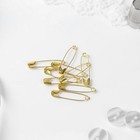 Булавки английские, 31 мм, 10 шт., цвет золотой - Фото 2