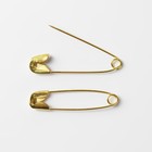 Булавки английские, 31 мм, 10 шт., цвет золотой - Фото 3