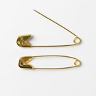 Булавки английские, 37 мм, 10 шт., цвет золотой - Фото 3