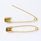 Булавки английские №4, 51 мм, 10 шт, цвет золотой - Фото 3