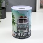 Копилка металл банка "Пляжный автобус" МИКС 15х10х10 см - фото 21255500