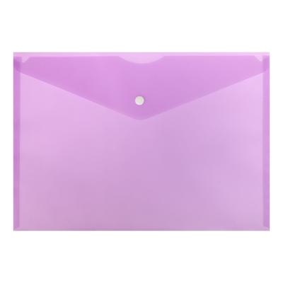 Папка-конверт на кнопке А4, 180 мкм, Calligrata, фиолетовая