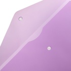 Папка-конверт на кнопке А4, 180 мкм, Calligrata Office, полупрозрачная, фиолетовая - Фото 4