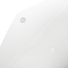 Папка-конверт на кнопке А5, 150 мкм, Calligrata Standard, прозрачная, белая - Фото 3