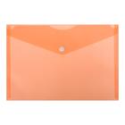 Папка-конверт на кнопке А5, 150 мкм, Calligrata, оранжевая - фото 9242619