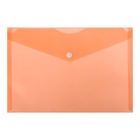 Папка-конверт на кнопке А5, 150 мкм, Calligrata Standard, прозрачная, оранжевая - Фото 2