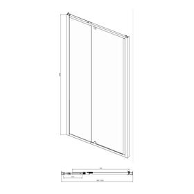 

Душевое ограждение BRAVAT Line BD100.4112A, 100x200 см, прозрачное, раздвижное, хром
