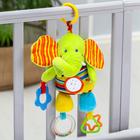 Подвеска мягкая на кроватку/коляску Крошка Я «Слоник», шуршалка, прорезыватель, от 3 мес. - Фото 4