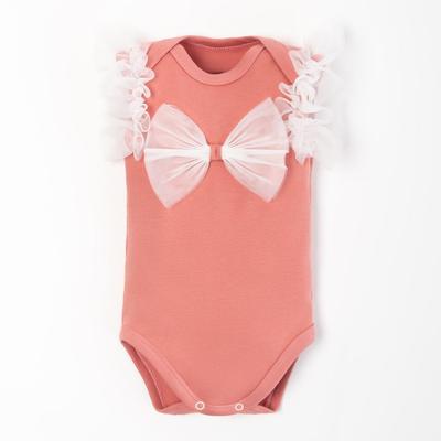 Боди с бантиком «Крошка Я» BASIC LINE, рост 68-74 см