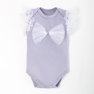 Боди для девочки с бантиком «Крошка Я» BASIC LINE, рост 62-68 см