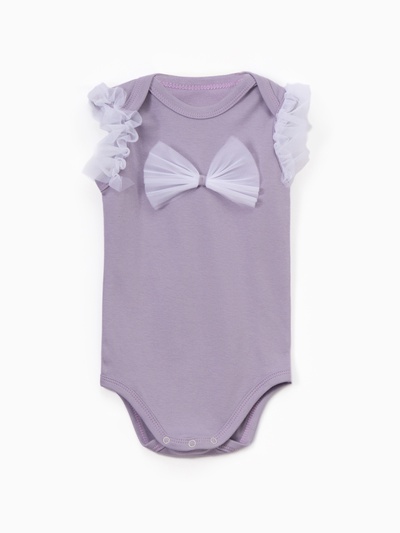 Боди для девочки с бантиком «Крошка Я» BASIC LINE, рост 74-80 см