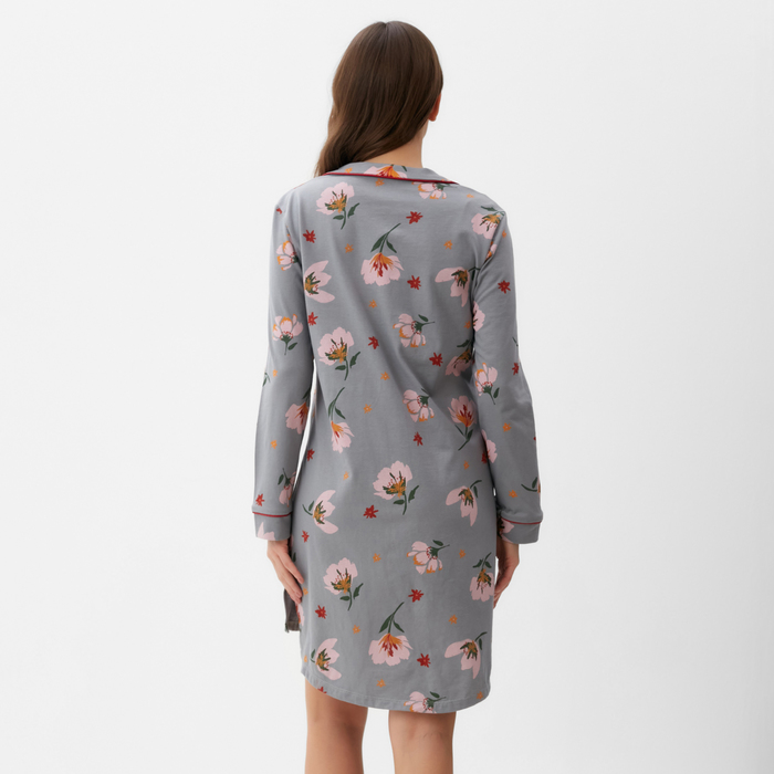 Платье-рубашка женское KAFTAN "Цветы" размер 40-42 - фото 1908685232