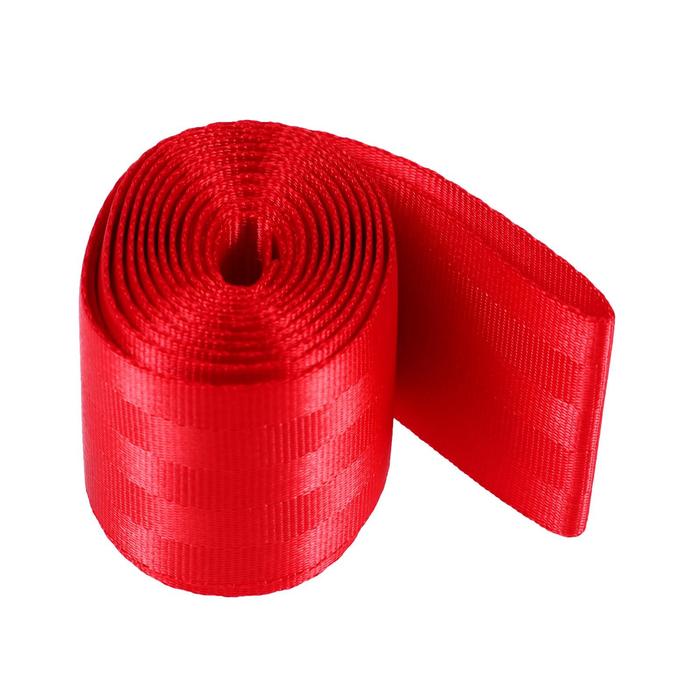 Нейлоновая лента, ремень 4.8 см × 3 м, красный - Фото 1