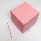 Кондитерская упаковка, без окна, розовая, 30 х 30 х 30 см - Фото 2