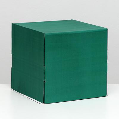 Кондитерская упаковка, без окна, изумрудная, 30 х 30 х 30 см