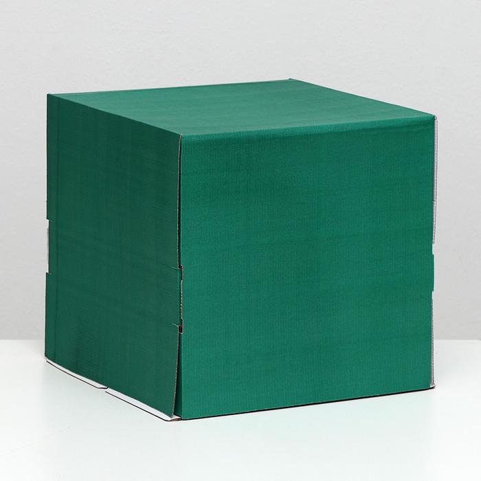 Кондитерская упаковка, без окна, изумрудная, 30 х 30 х 30 см