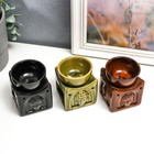 Аромалампа для эфирных масел «Голова Будды на кубе», керамика, 8.4×6.8×6.8 см, МИКС - Фото 2