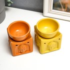 Аромалампа для эфирных масел «Голова Будды на кубе», керамика, 8.4×6.8×6.8 см, МИКС - Фото 3