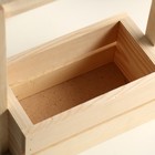 Кашпо деревянное 20×11×25(9) см, с ручкой, с прорезью - фото 23587937