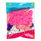 Воздушные шары латексные 12" «С днём рождения», 100 шт. - Фото 3