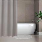 Набор для ванной SAVANNA «Селест»: штора 180×180 см, ковёр 38×69 см, цвет серебристый - фото 1243623