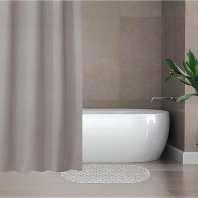 Набор для ванной SAVANNA «Селест»: штора 180×180 см, ковёр 38×69 см, цвет серый