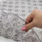 Набор для ванной SAVANNA «Селест», штора 180×180 см, ковёр 38×69 см, серый - Фото 4