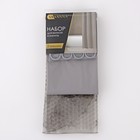 Набор для ванной SAVANNA «Селест», штора 180×180 см, ковёр 38×69 см, серый - Фото 7