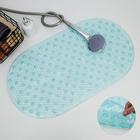 Набор для ванной SAVANNA «Селест», штора 180×180 см, ковёр 38×69 см, морской волны - Фото 4