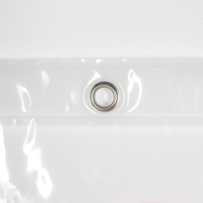 Штора для ванной комнаты SAVANNA «Фламинго», с люверсами, 180×180 см, PEVA - фото 1889577927
