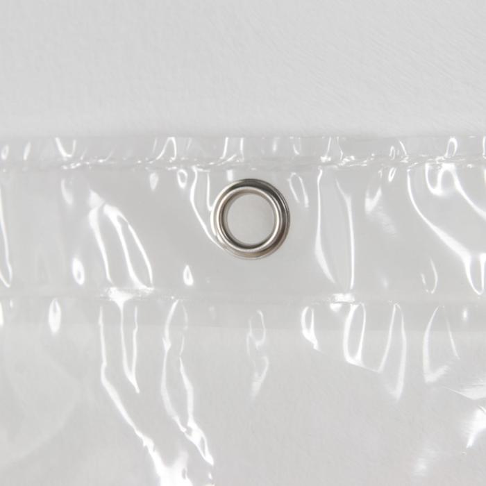 Штора для ванной комнаты SAVANNA «Лёд», с люверсами, 180×180 см, PEVA, прозрачная - фото 1927685166
