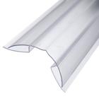 Профиль коньковый 120°, для поликарбоната толщина 4-6 мм, длина 6 м, прозрачный - фото 32131496