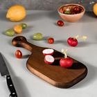 Доска разделочная деревянная Magistro, 32,5×12,5×2 см, цельный массив кедра, цвет шоколадный - Фото 1