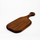 Доска разделочная деревянная Magistro, 32,5×12,5×2 см, цельный массив кедра, цвет шоколадный - Фото 2