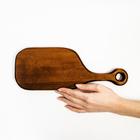 Доска разделочная деревянная Magistro, 32,5×12,5×2 см, цельный массив кедра, цвет шоколадный - Фото 4