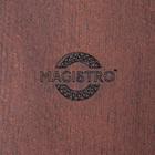 Доска разделочная деревянная Magistro, 32,5×12,5×2 см, цельный массив кедра, цвет шоколадный - Фото 5