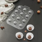 Форма для шоколада и конфет «Круглые завитушки», 13×9,5 см, цвет прозрачный - фото 321290045