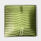 Тарелка стеклянная Magistro «Папоротник», 14,5×14×1,8 см, цве зелёный - Фото 5