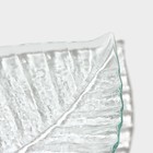 Блюдо стеклянное сервировочное Magistro «Лист», 34×18,5×1,9 см, цвет прозрачный - Фото 4