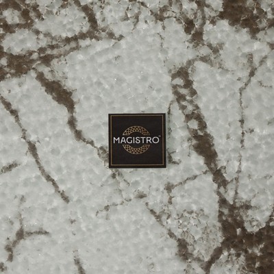 Блюдо сервировочное Magistro «Мрамор», 25.5×13.5×2 см, стекло, белое