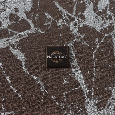 Блюдо сервировочное Magistro «Мрамор», 23,5×11×0,8 см, овальное, цвет чёрный