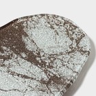 Блюдо стеклянное сервировочное Magistro «Мрамор», 23,5×11×0,8 см, цвет белый - фото 4324280