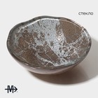 Миска Magistro «Мрамор», d=12,5 см, цвет графит - фото 4324283