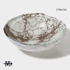 Миска Magistro «Мрамор», d=12,5 см, цвет белый - фото 4324288