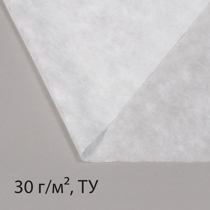 Материал укрывной, 20 × 1.6 м, плотность 30 г/м², с УФ-стабилизатором, белый, Greengo, Эконом 30% - Фото 1