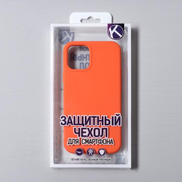 Чехол Krutoff, для iPhone 12 mini, матовый, оранжевый - фото 51452748