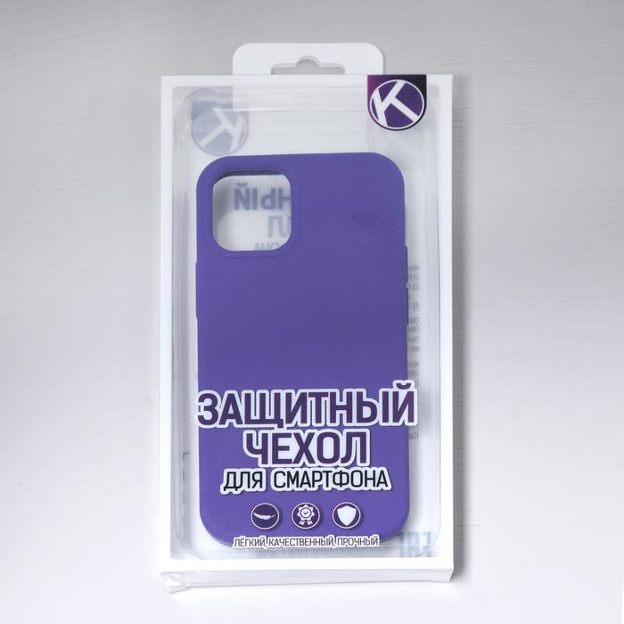 Чехол Krutoff, для iPhone 12 mini, матовый, фиолетовый - фото 51452753