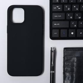 Чехол Krutoff, для iPhone 12 Pro Max, матовый, черный